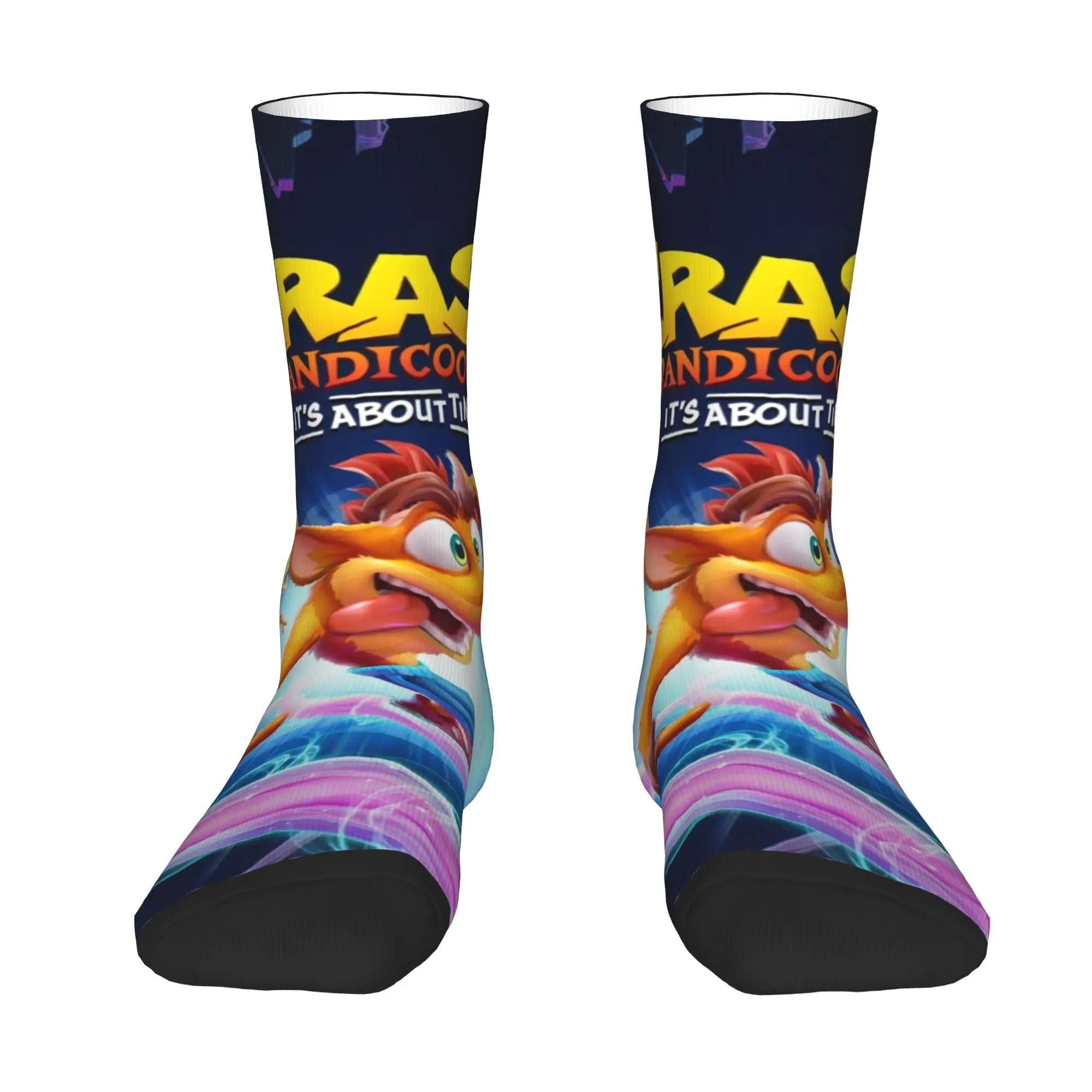 Funny Printing Cartoon Anime C-Crash B-Bandicoot Game  Socks for Men Women Stretchy Summer Autumn Winter  Crew Socks