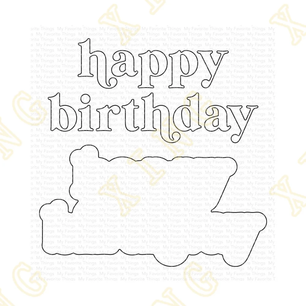 Happy Birthday Die-Namics Cutting Dies Craft Embossing Make Paper Greeting Card Making Template DIY Handmade 2024 New Arrival