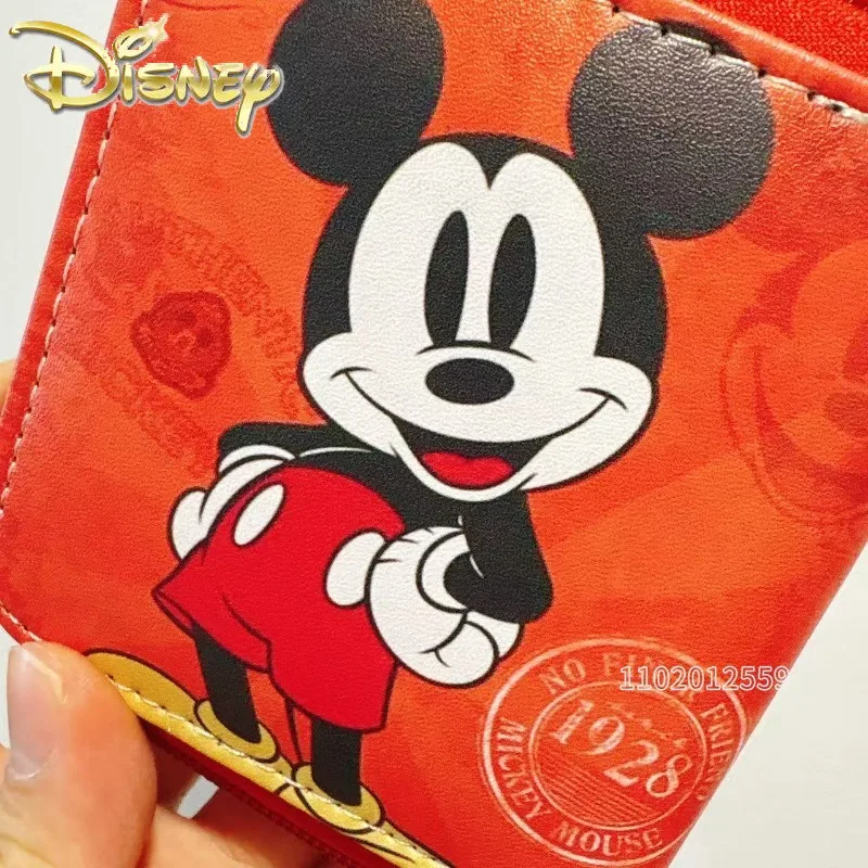 Disney Mickey Dompet Mini Baru Tren Fashion Dompet Koin Wanita Mini Dompet Koin Anak-anak Kartun Slot Multi Kartu Kualitas Tinggi