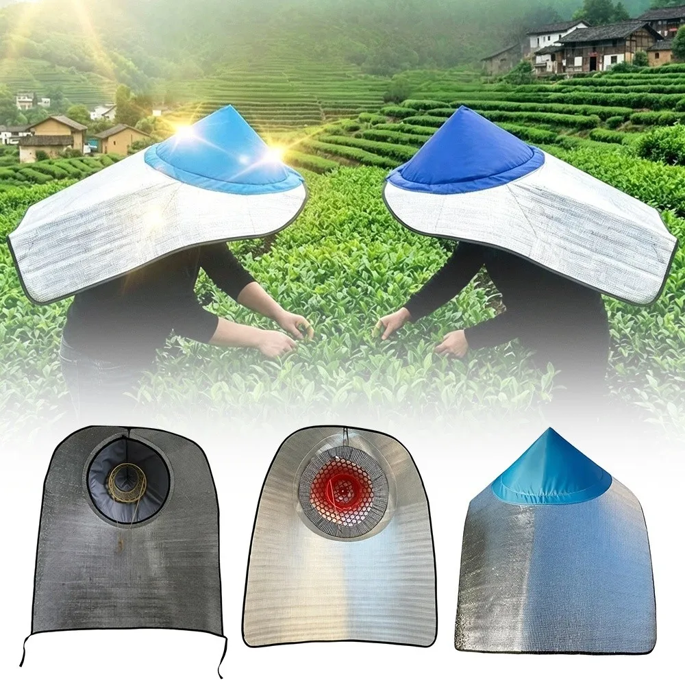 Multifunctional Headwear Wide Brim Sunshade Hat Sun Protection Rainproof Umbrella Cap Breathable Extra Large Bamboo Hat Unisex