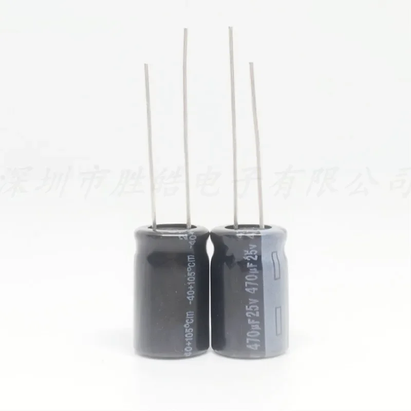 Capacitor eletrolítico de alumínio, 25V470UF Volume 8x12mm, 20Pcs, Novo