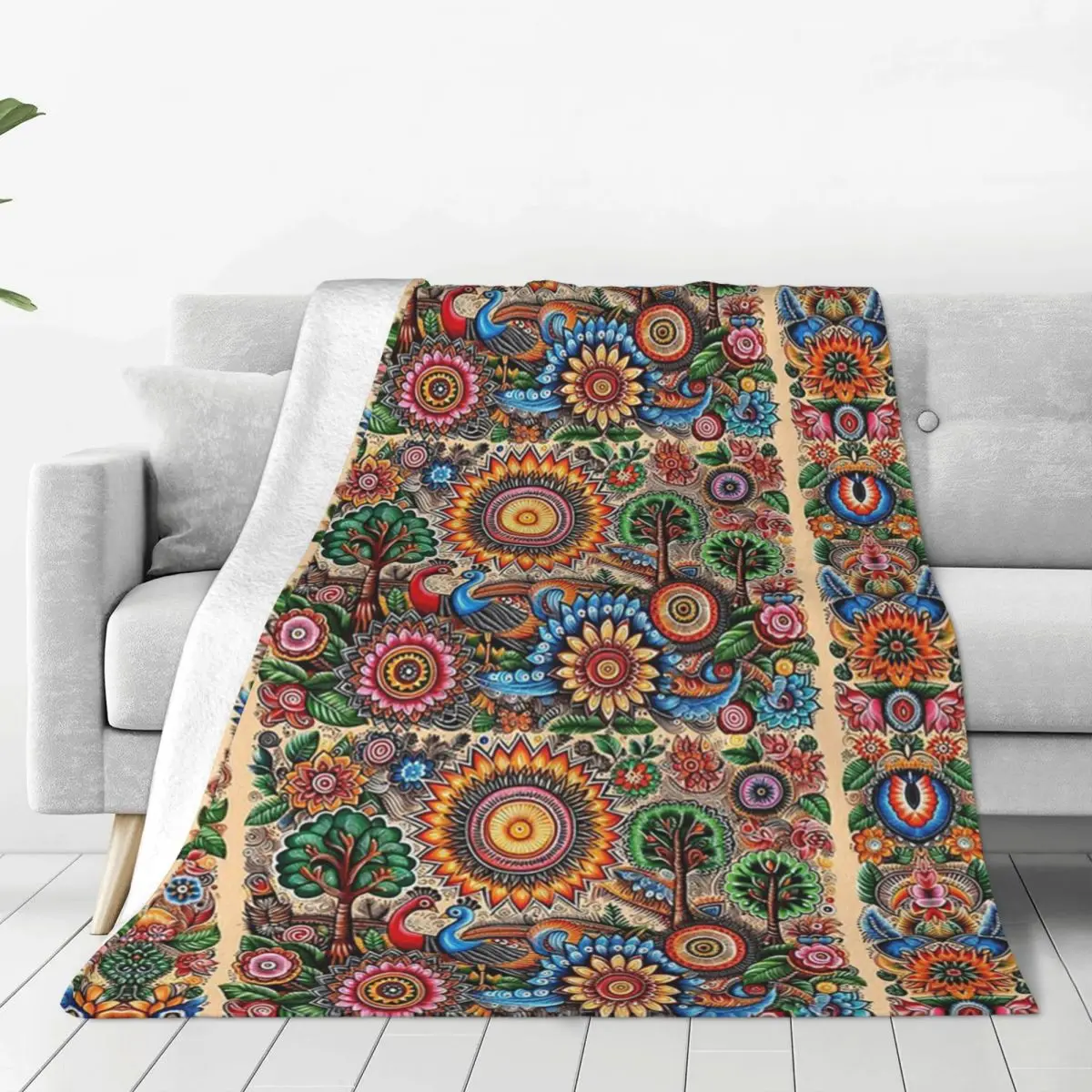 Madhuban Garden Blankets Fleece Multi-function Sofa Throw Blankets For Couch Bedding Office Throws Bedspread Quilt