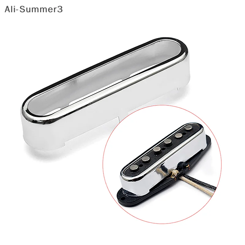 1Pcs Messing Abdeckung Für ST Single Coil Pickup Abdeckung/Deckel/Shell Top Offene Gitarre Teile 72x20mm Gold/Silber