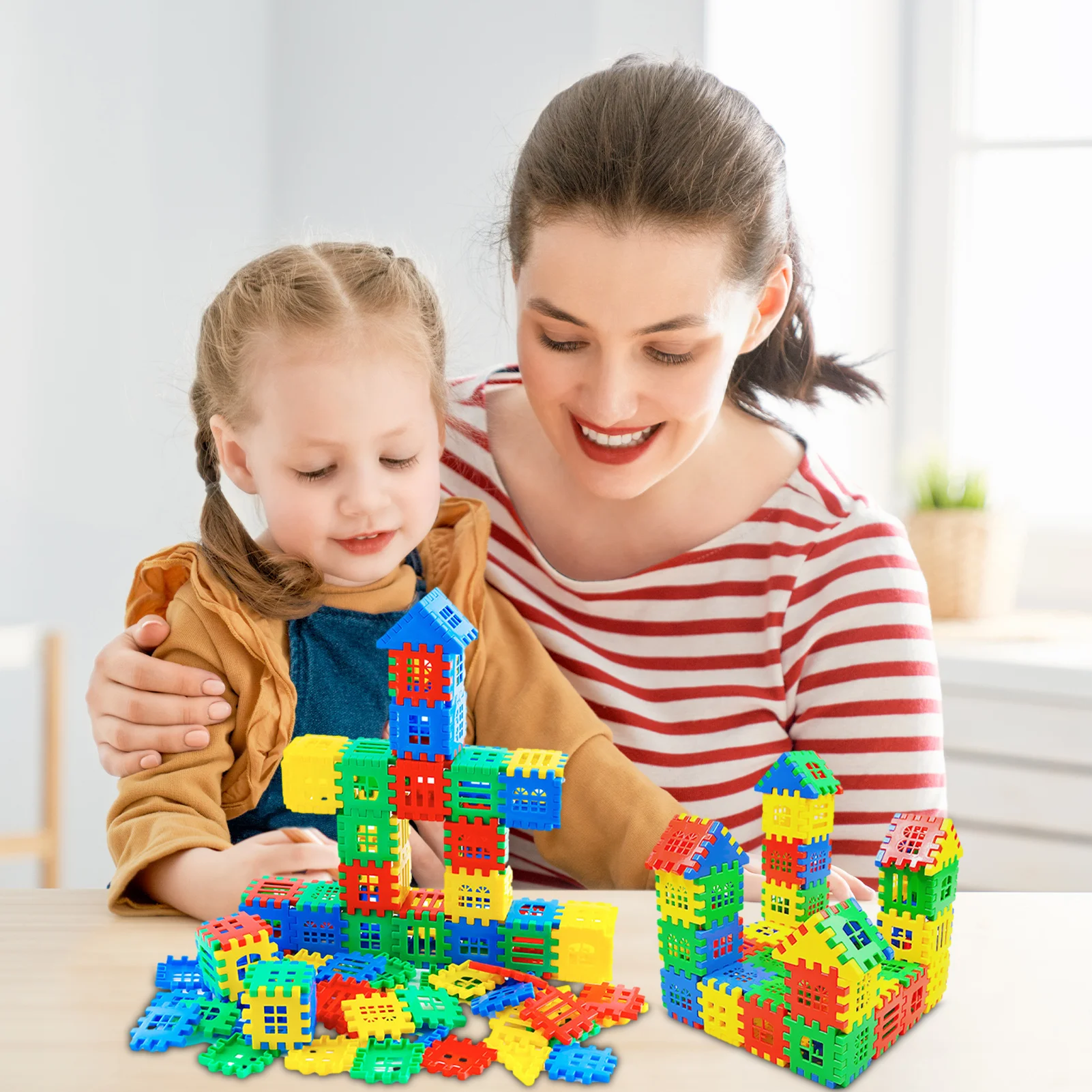 Bloqueio Building Bricks for Kids, Stacking Game, Fine Motor Toys, DIY Educacional