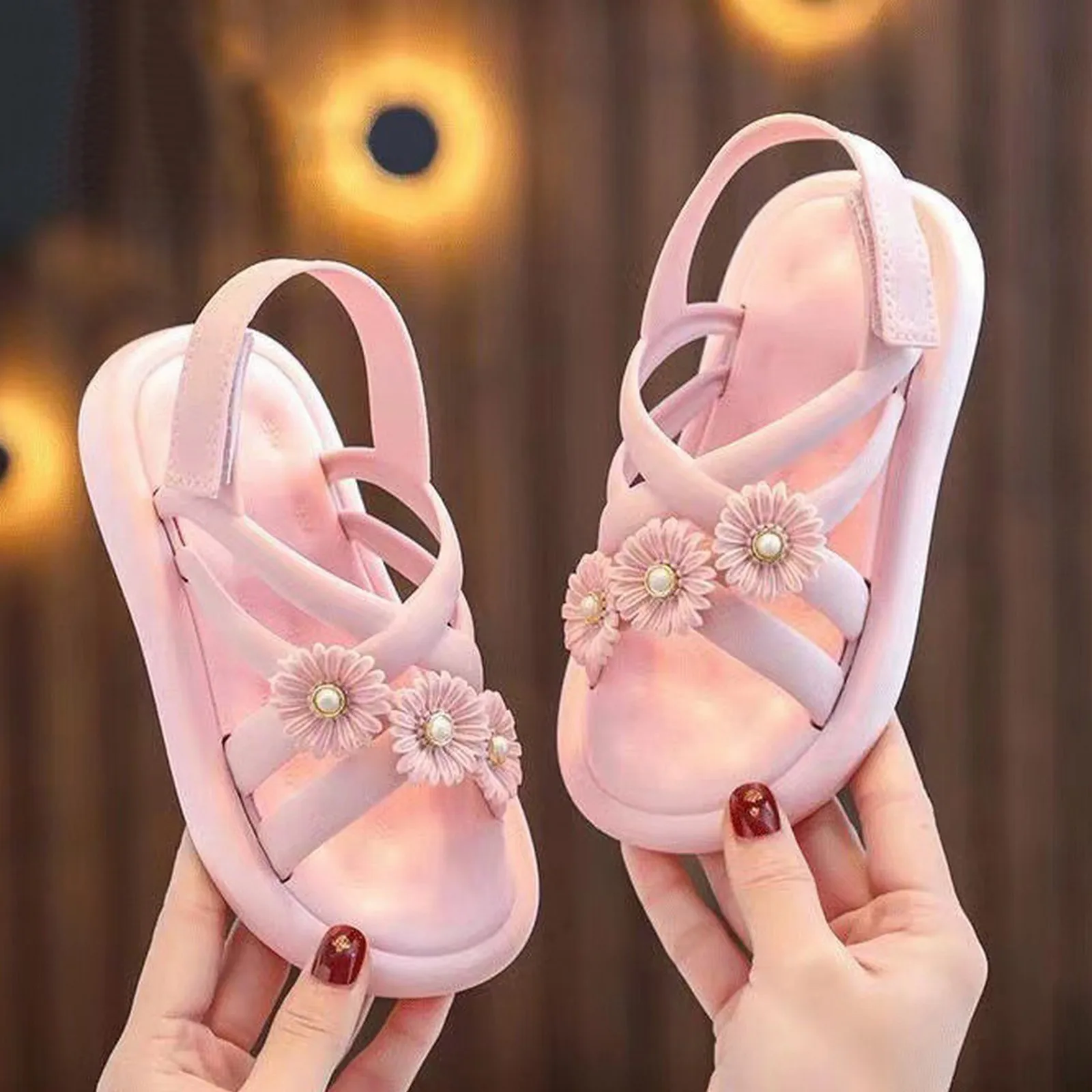 

Baby Girl Shoes 18-24 Months Toddler Baby Girl Shoes Breathable Shoe Dew Toe Shoe Bag Head Sandals Girl Sandals Baby Casual Tie