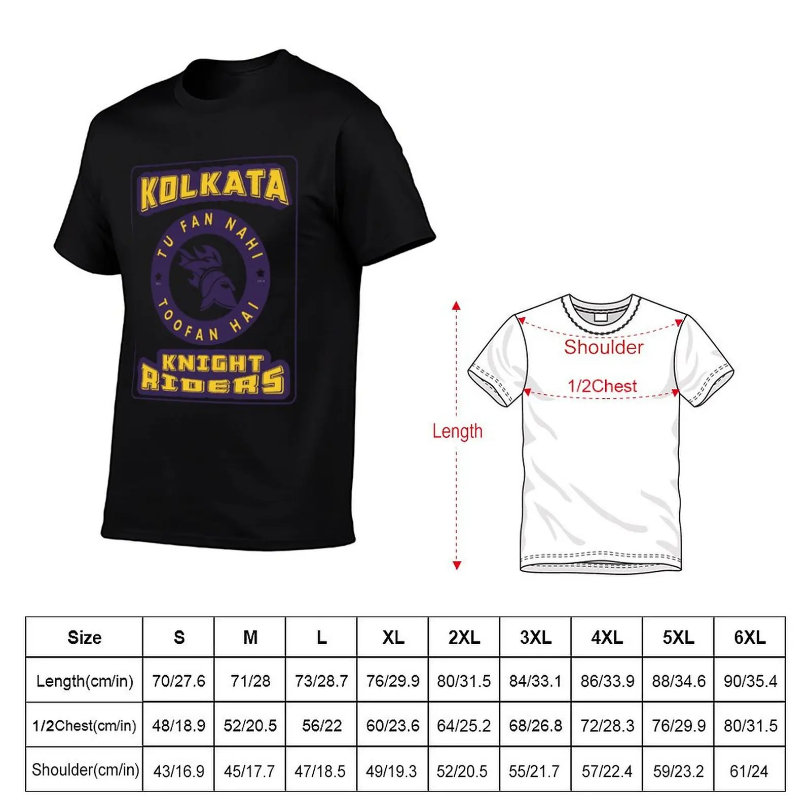 KKR Kolkata Knight riders T-Shirt t shirts for man graphic cars funny t shirts dark humor