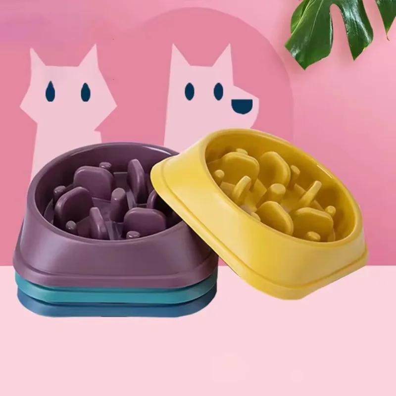 

Pet Dog Slow Feeder Bowl Non Slip Puzzle Bowl Anti-Gulping Pet Slower Food Feeding Dishes Dog Bowl for Medium Small Dogs Puppy