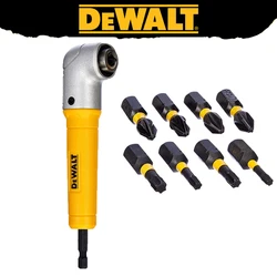 Dewalt DT71517T Right Angle Torsion Drill Adapter Attachment 1/4in Hex Shank Drill Bit Flexible Torsion Zone With 10Pcs Bits