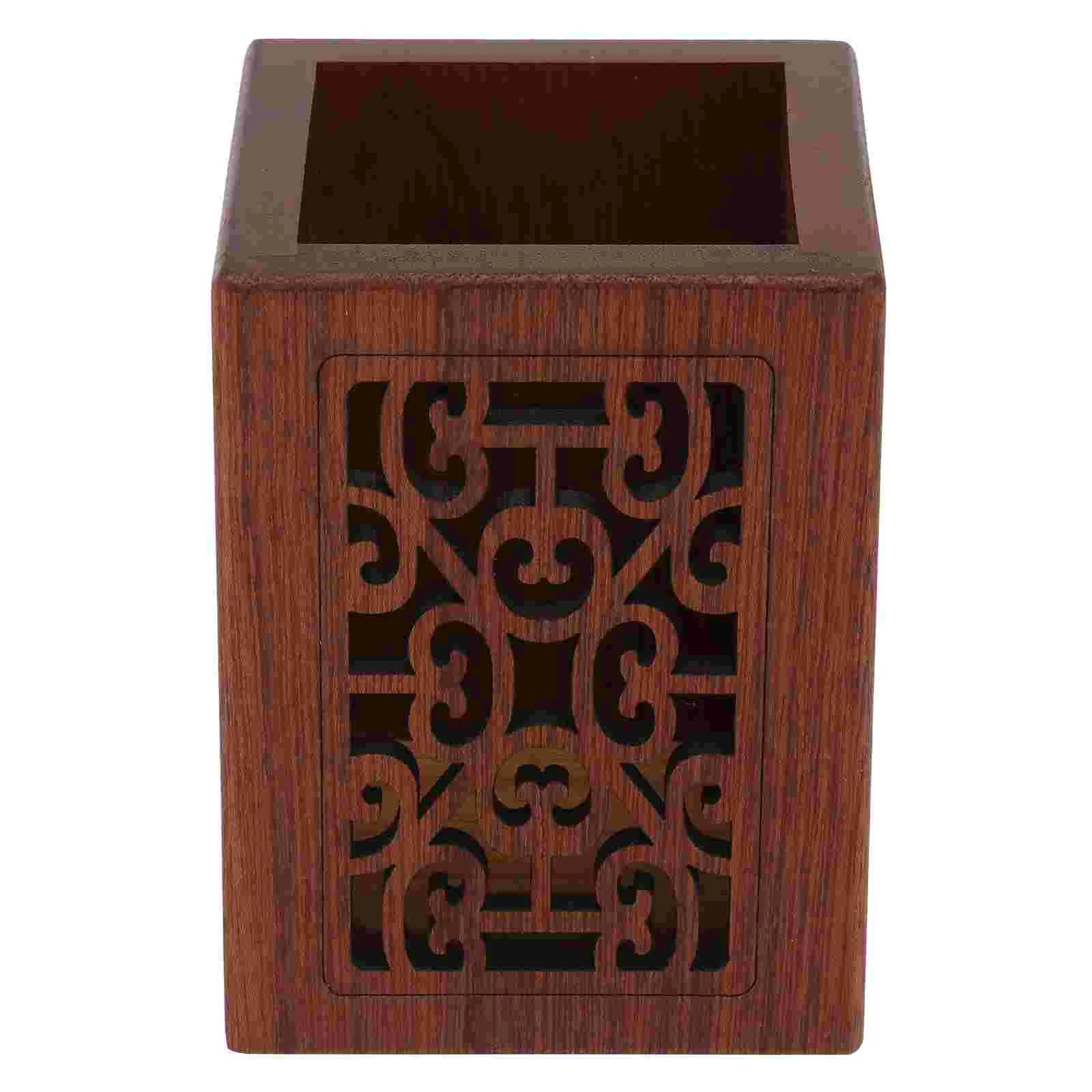 

Wooden Pen Large Capacity Storage Pen Container Home Office Solid Wooden Craft Gift Wood Storage Container Material