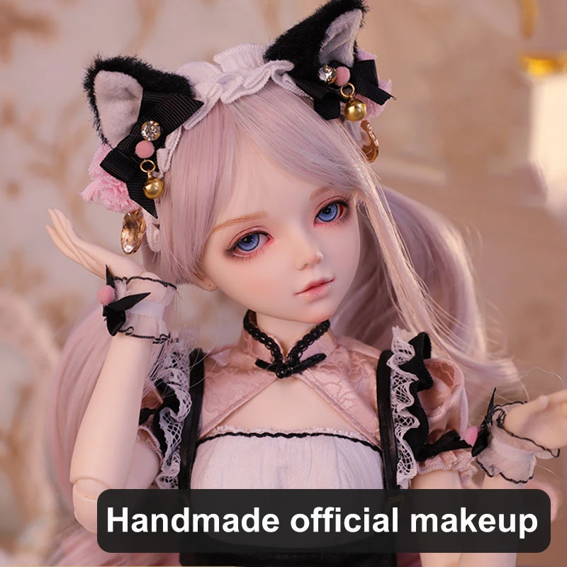 1/3 BJD Doll Cat costume Designer makeup baby face Good body mass Female Joints Movable body doll DIY make up 60cm toy gifi