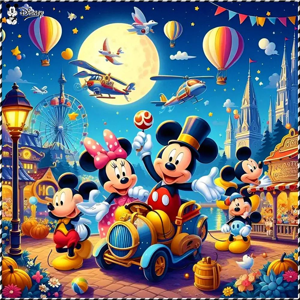 

Диснеевские бриллиантовые мозаичные картинки с героями мультфильмов, Минни Маус, парк, картина для Хэллоуина, украшение для дома