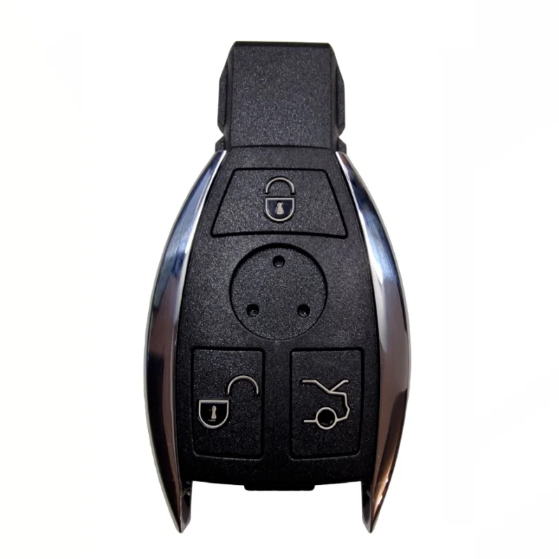 For Mercedes Benz BGA Dual Battery Smart Card Replacement Shell FBS/NEC Smart Card Shell Key 3 Button 2 Batteries Slot Key