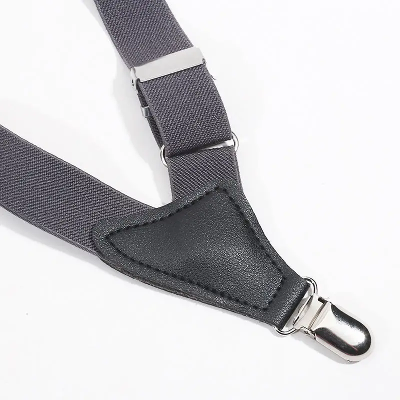 Bretelle vintage per donne adulte uomini 2,5 cm di larghezza incrociate sul retro 2 clip laterali cinghie elastiche regolabili per pantaloni