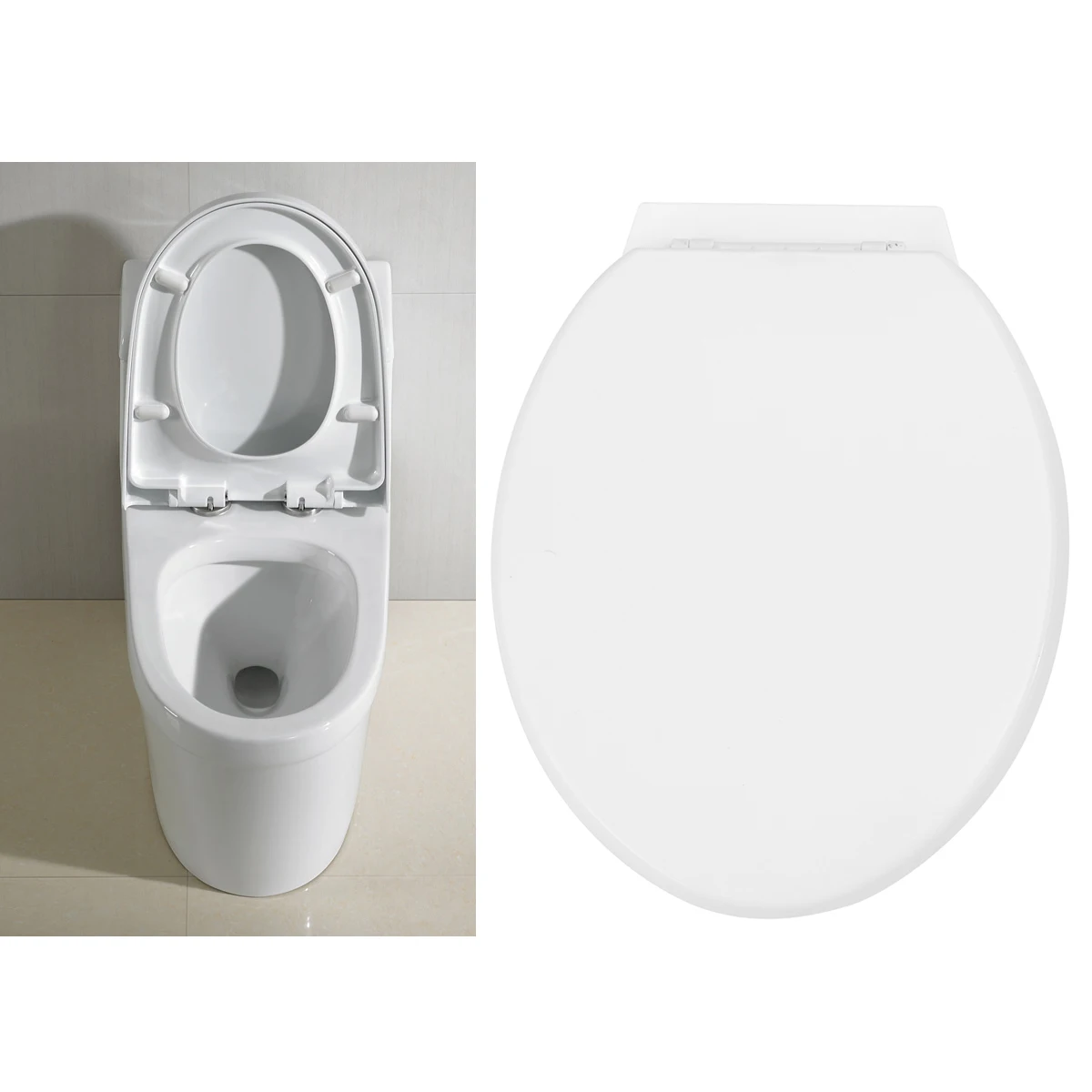 

Toilet Seat Simple Installation Home Cover Round Hotel Bathroom Lid Skin-friendly