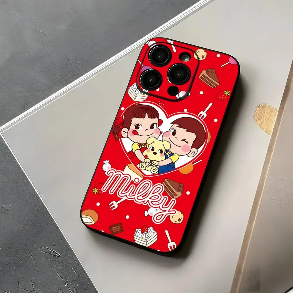 Fujiya Milky Peko-Chan Phone Case For iPhone 15 14 12 13 11 Pro Max Mini X XR XS Max 7 8 Plus Cover