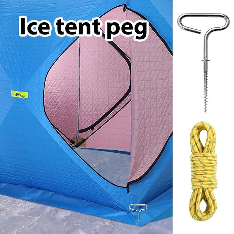 

Ice Fishing Stake Practical Tent Stakes Ice Fishing Shelter Stake Versatile Ice Fishing Anchors Tool Tent Fixer Accessory