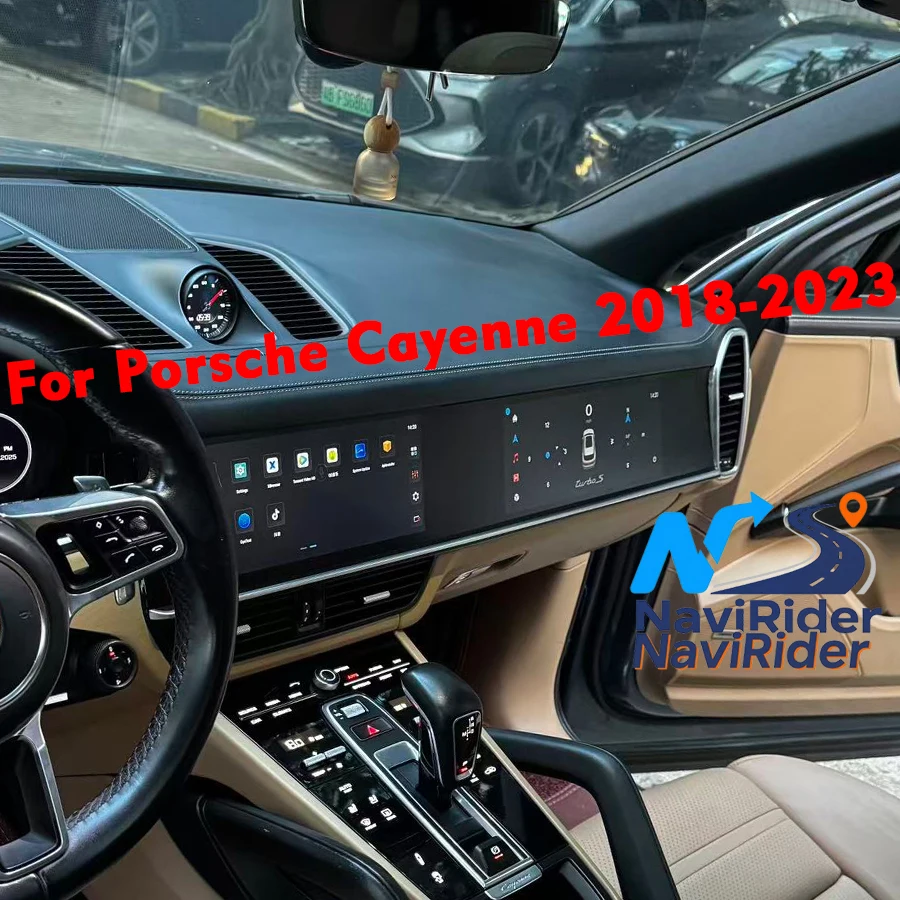 Dual System Car Multimedia Player Stereo GPS Dual Screen Android Auto Carplay For Porsche Cayenne PCM 5.0 2018-2023