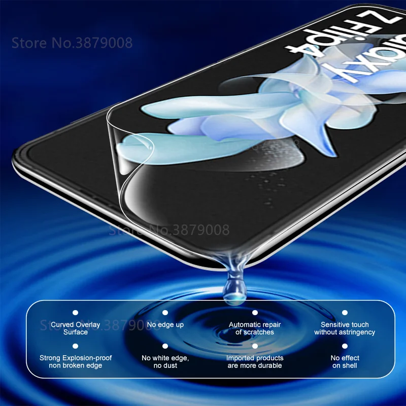 4 Stück Hydrogel-Displayschutzfolie für Samsung Galaxy Z Flip4 Flip4 Zflip4 Zflip4 5G, kein gehärtetes Glas, 6,7 Zoll