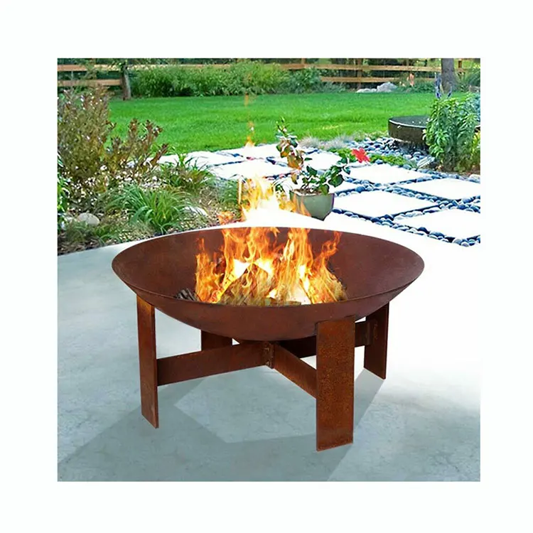 Customized Corten Steel Fire Pit and Water Bowl Fire Pit Bowl Outdoor Garden
