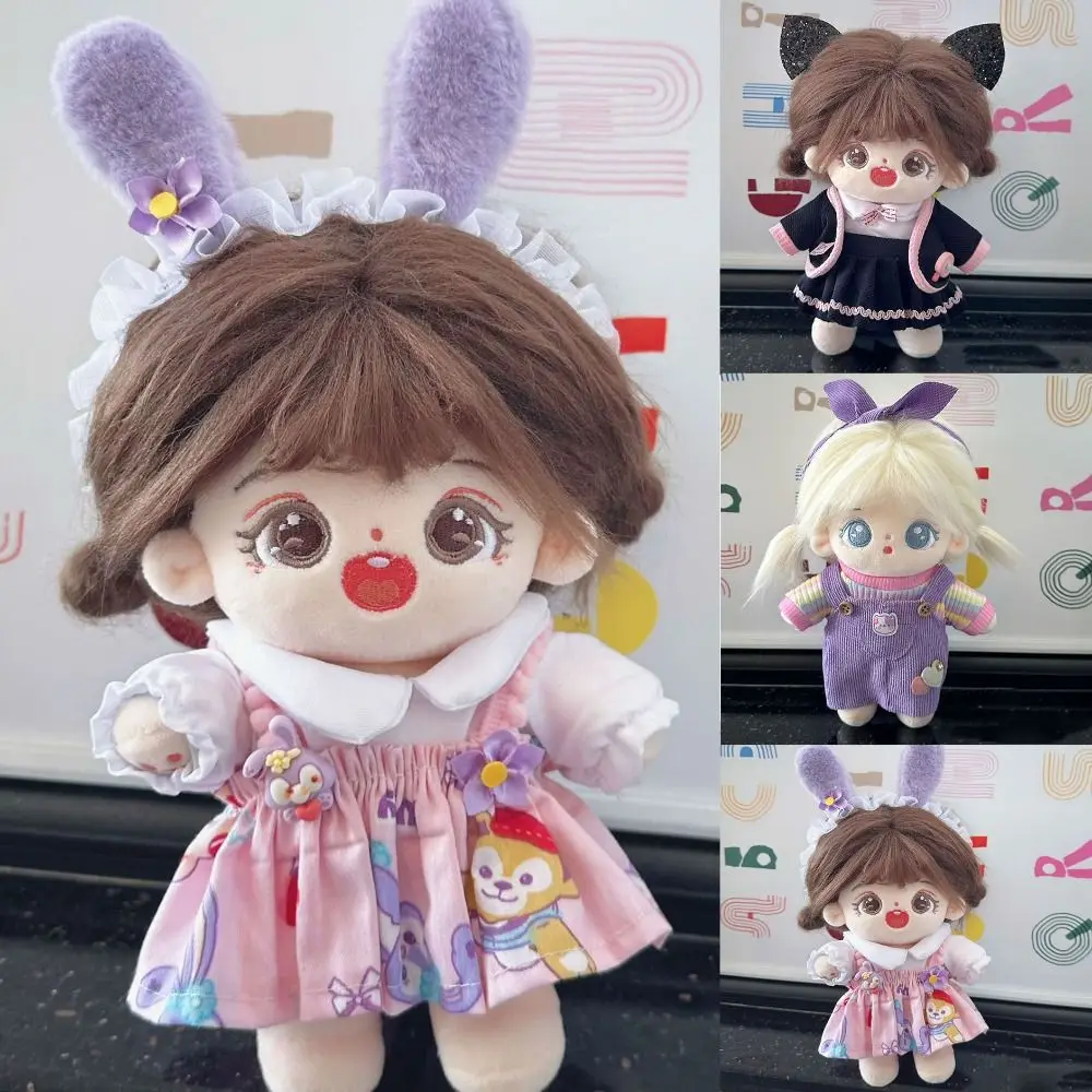 Cute Doll Lovely Clothes With Cartoon Headband Accessories 7 Styles Princess Dress Clothes Decoration