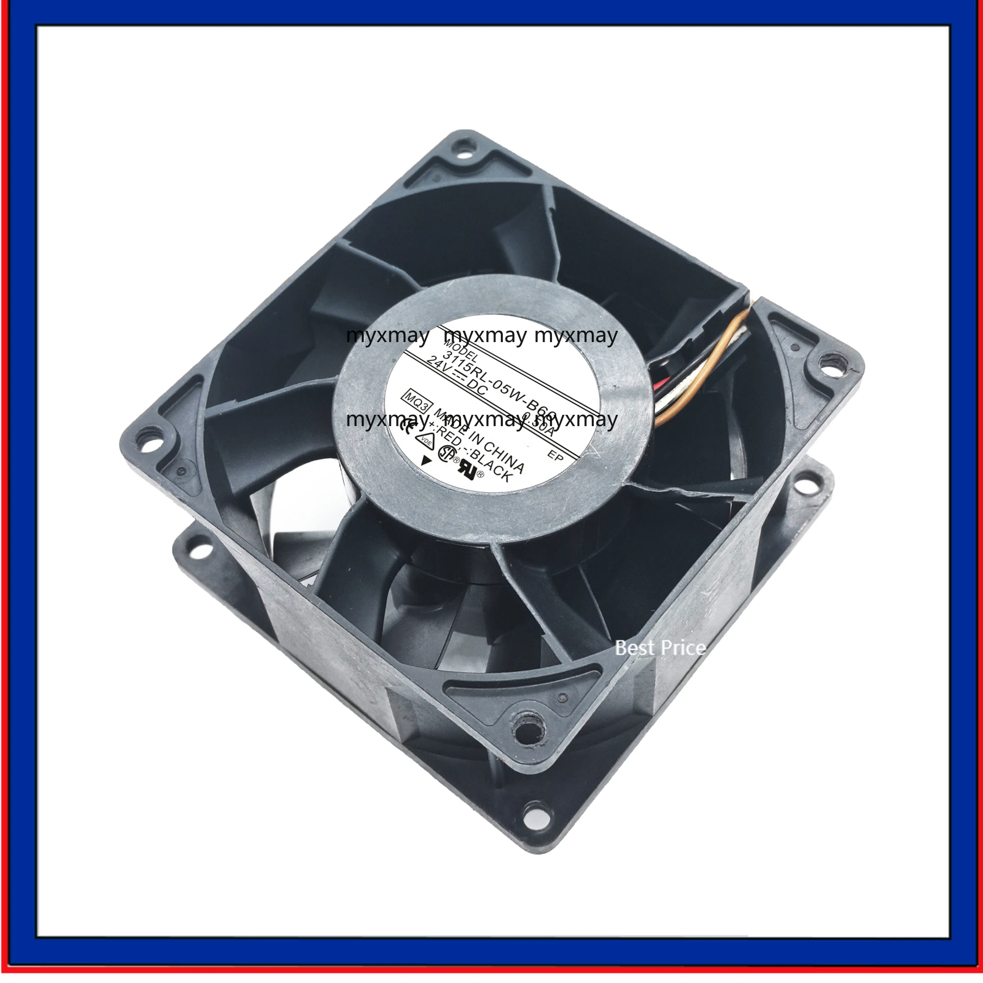 

Cooling Fan 3115RL-05W-B69 DC 24V 0.50A 8cm 8038 80x80x38mm 3-Wire
