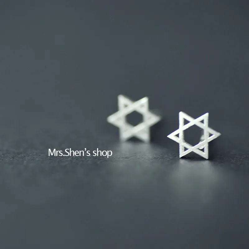 Elegant Star of David Earrings for Women: Exquisite Silver Color Studs Celebrating Faith and Style with a Timeless Symbol