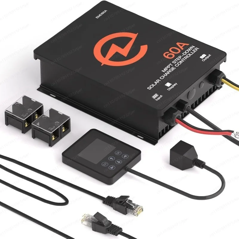 60A MPPT Solar Charge Controller 10-60V Adj Output, PV Regulator for LiFePO4 & Lead Acid Battery Bank