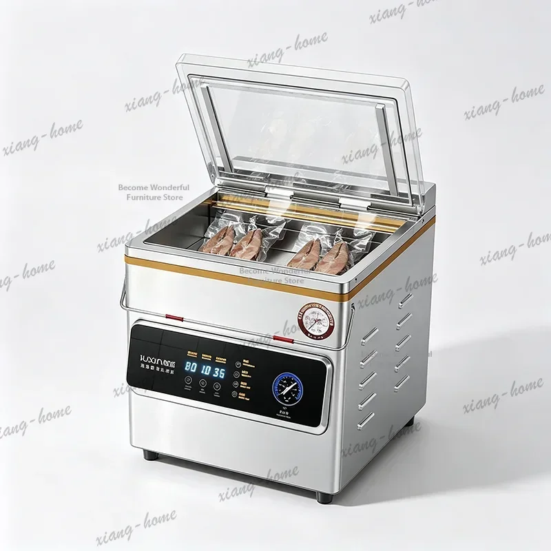 YJ Desktop Vacuum Food Packing Machine Commercial Automatic Sealer Cooked Food Rice Seafood Fresh‑Keeping Kitchen Tool FYPM