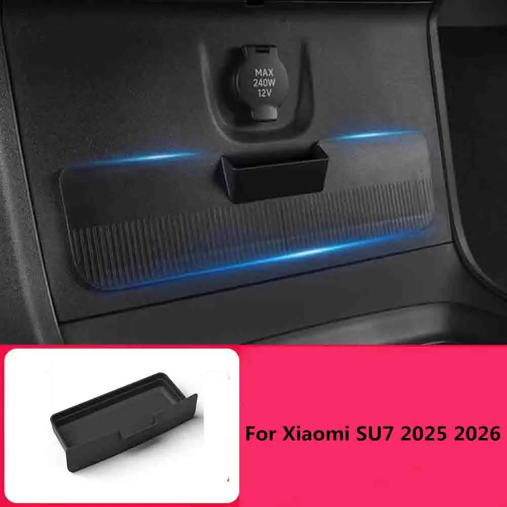 Подходит для Xiaomi SU7 2025 2026, центральная консоль, нижние очки, ящик для хранения, ящик для хранения, подлокотник, модифицированные аксессуары для интерьера