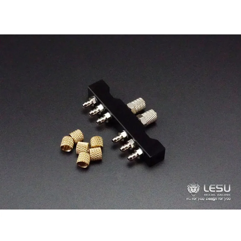 LESU 4CH Metal Hydraulic Flow Divider Valve For 1/14 On/Off Roll Tipper RC Truck Model Part Toy TH02412