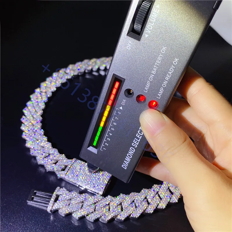

20mm Luxury Cuban Link Chain Men Hip Hop Bling Jewelry Vvs Moissanite Iced Out Cuban Chain