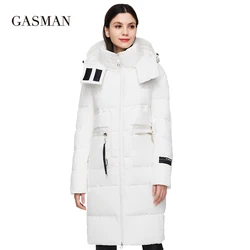 GASMAN 2022 Women coats hooded down parka Women's winter jacket long warm outwear Female clothes fashion brand jacket autumn 379