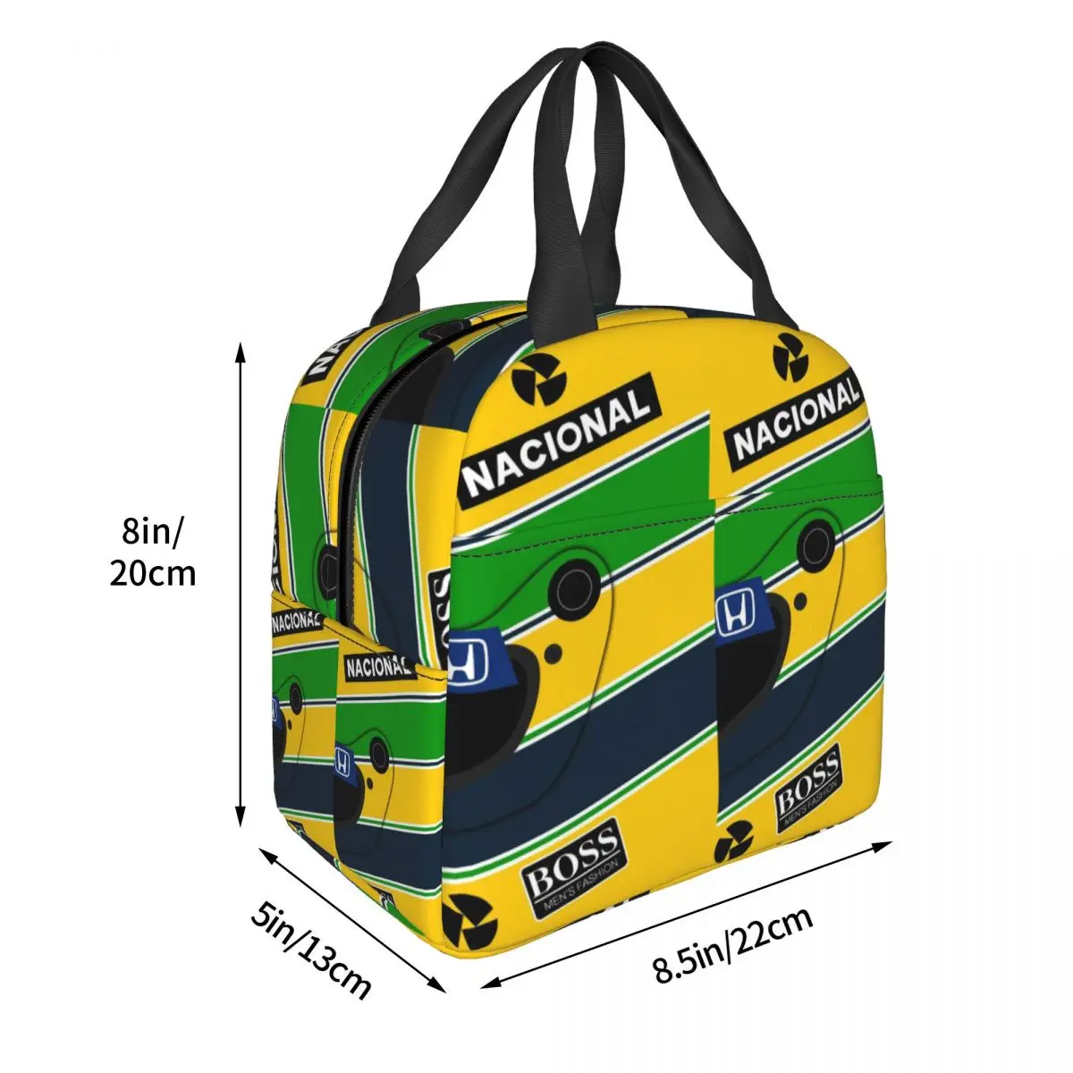 Ayrton Senna 1991 Helmet Work Racing  Insulated Lunch Bag for Women Office Cooler Thermal Food Box Tote Lunch Boxes Container