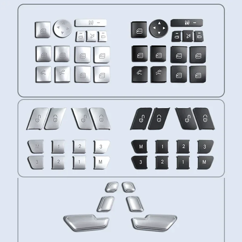 

Car Window Lift Button Cover Sticker Switch Panel Styling for Mercedes Benz A B C Class W204 W212 GLA GLK CLA GL ML GLE