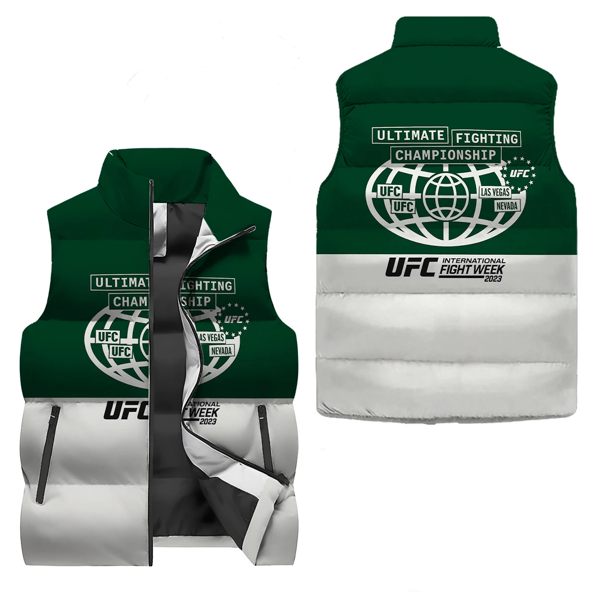 

UFC Cutdoor Commuting Essential Теплый жилет с бархатным жилетом на молнии зимы, чтобы блокировать холодный воздух, легкий и не объемный