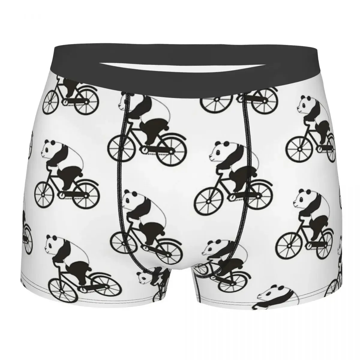 Panda Bike Biker Cycle Bicycle Racing Underpants Homme Panties Man Underwear Print Shorts Boxer Briefs