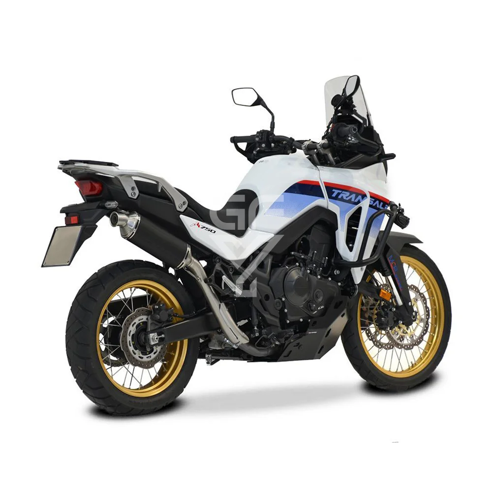 For Honda Transalp 750 2023 2024 2025 XL750 XL 750 Transalp Escape Slip-on Motorcycle Exhaust High Position Mid Link Pipe 51mm