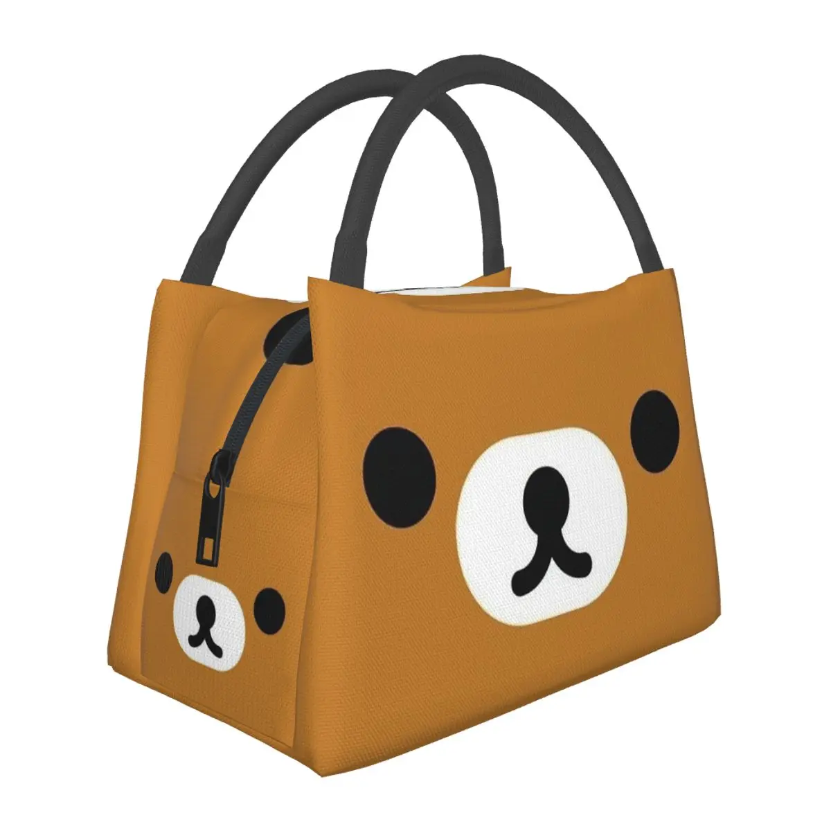 Borsa Termica per il Pranzo Rilakkuma Relax Bear Big Face per la Scuola, Contenitore per Alimenti Bento, Borsa Refrigerante per il Pranzo