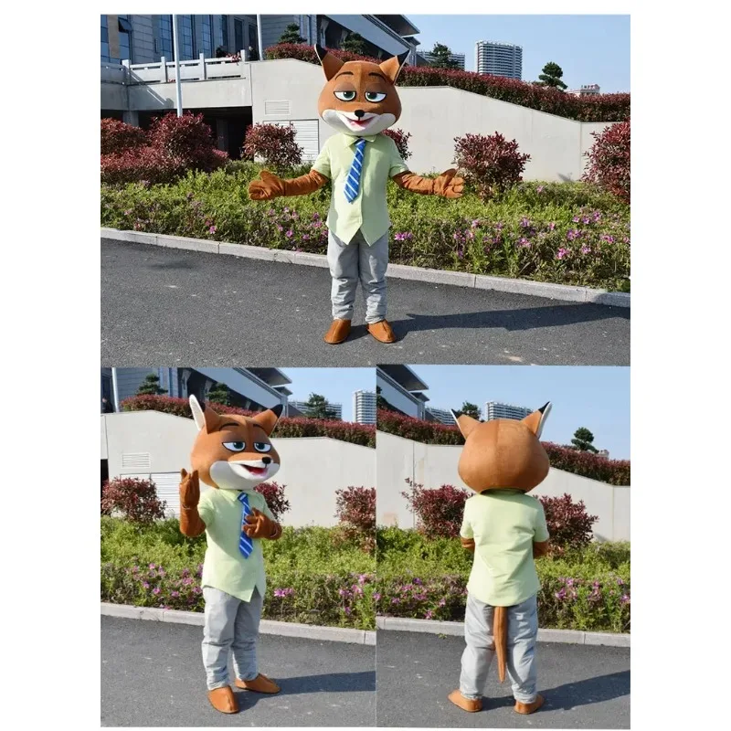 Зверополис Кролик Джуди Фокс Ник Талисман Костюмы для косплея для взрослых Рождественская вечеринка Рекламный костюм для мероприятия Вечеринка Аниме Шоу Опора