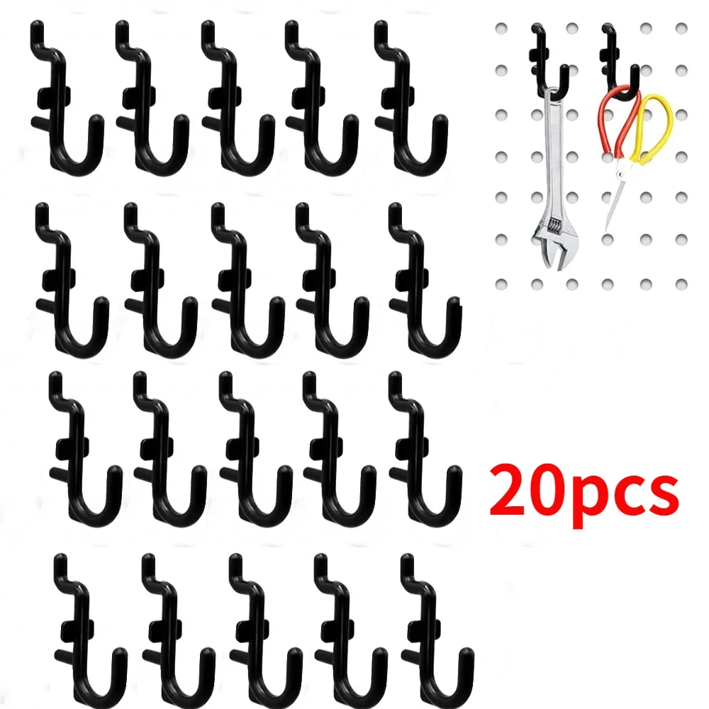 J-shaped black hook, hook plate with a lock, suitable for the accessory set of the modular tool storage box