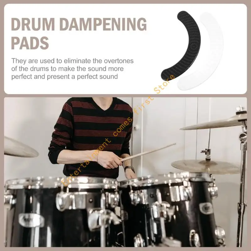 Silicone Drum Silencing Strips Light Weight Drum Silencers Pad Drum Muting Damper Strips For Smooth Clean Performances 55KD