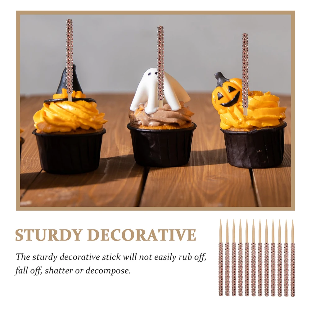 

32 Pcs Sticks Wooden Cake Lollipop Making Tool Fruit Lollipop Cake Sticks Making Tool Christmas Supply Silver Color