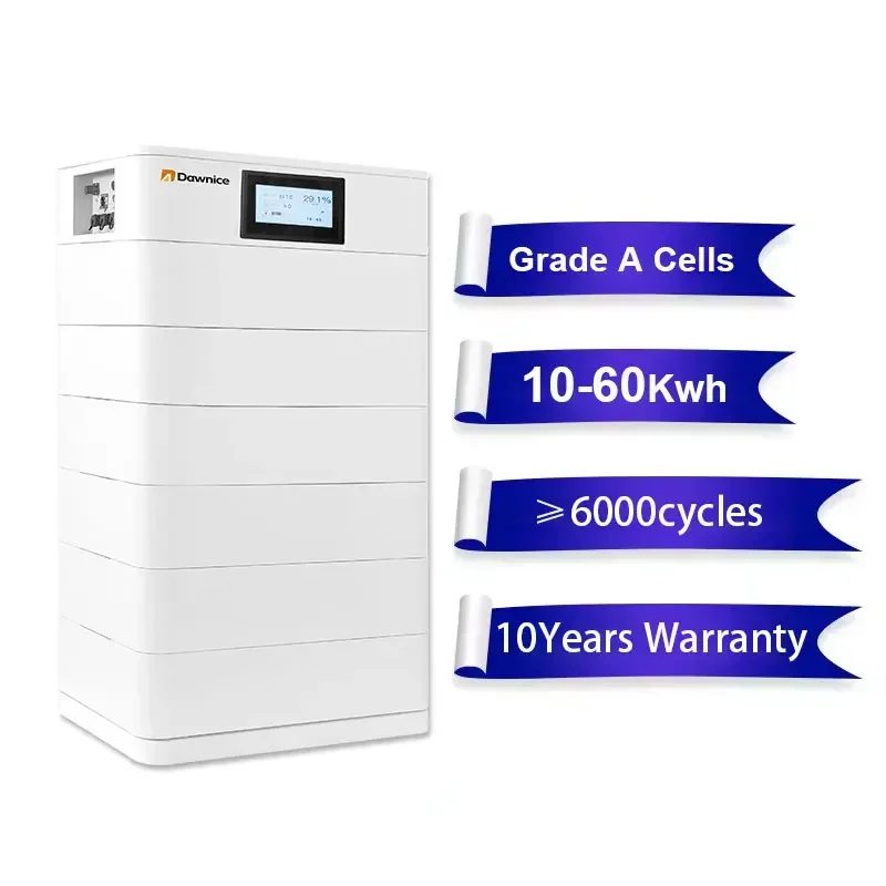 Almacenamiento de energía del módulo apilado de la batería de litio LiFePO4 de alto voltaje 20kw 30kwh de Dawnice