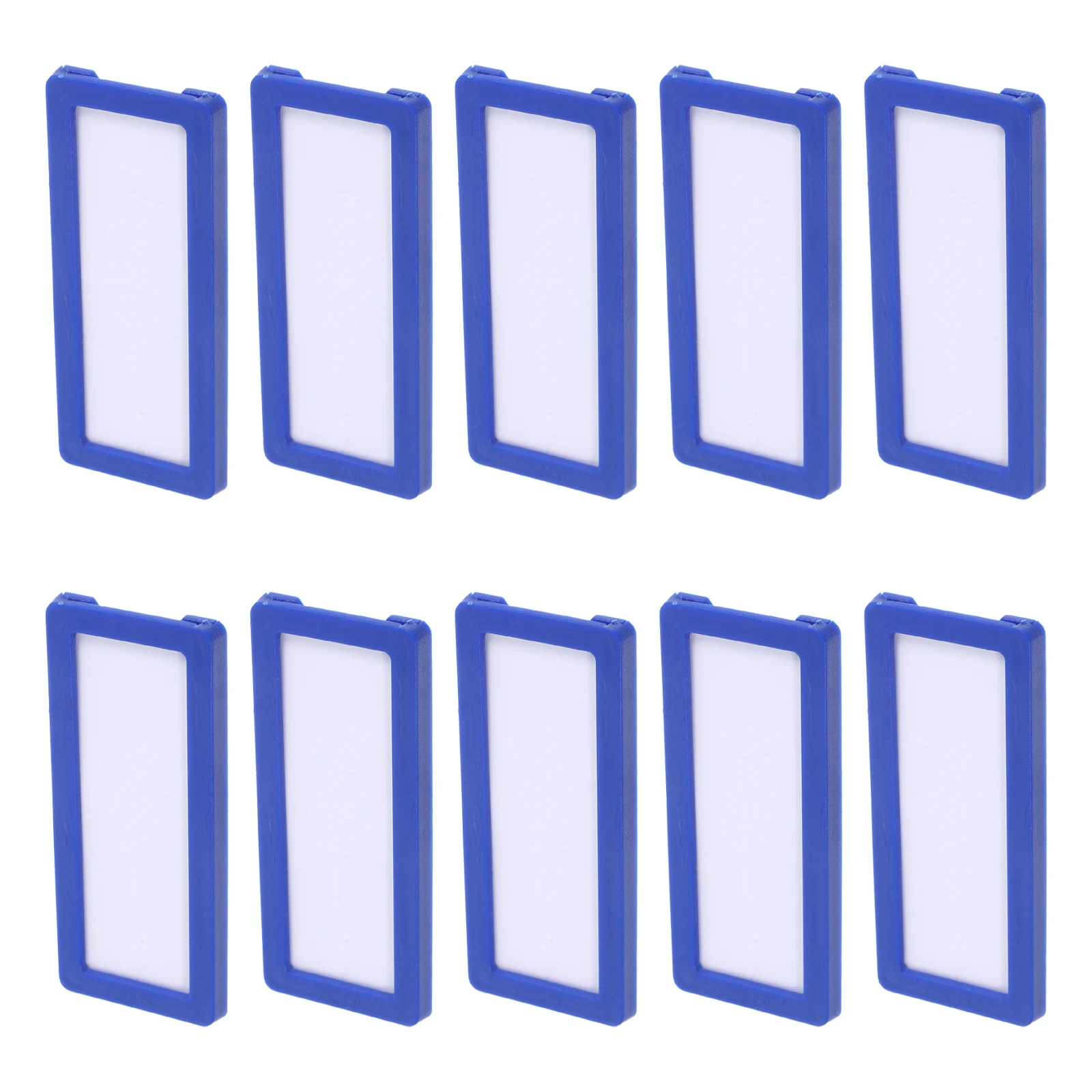 

10 pcs Office File Label Holders Magnetic Reusable Plastic Tag Badge for Steel Shelves Binder Bookshelf Identification Cards