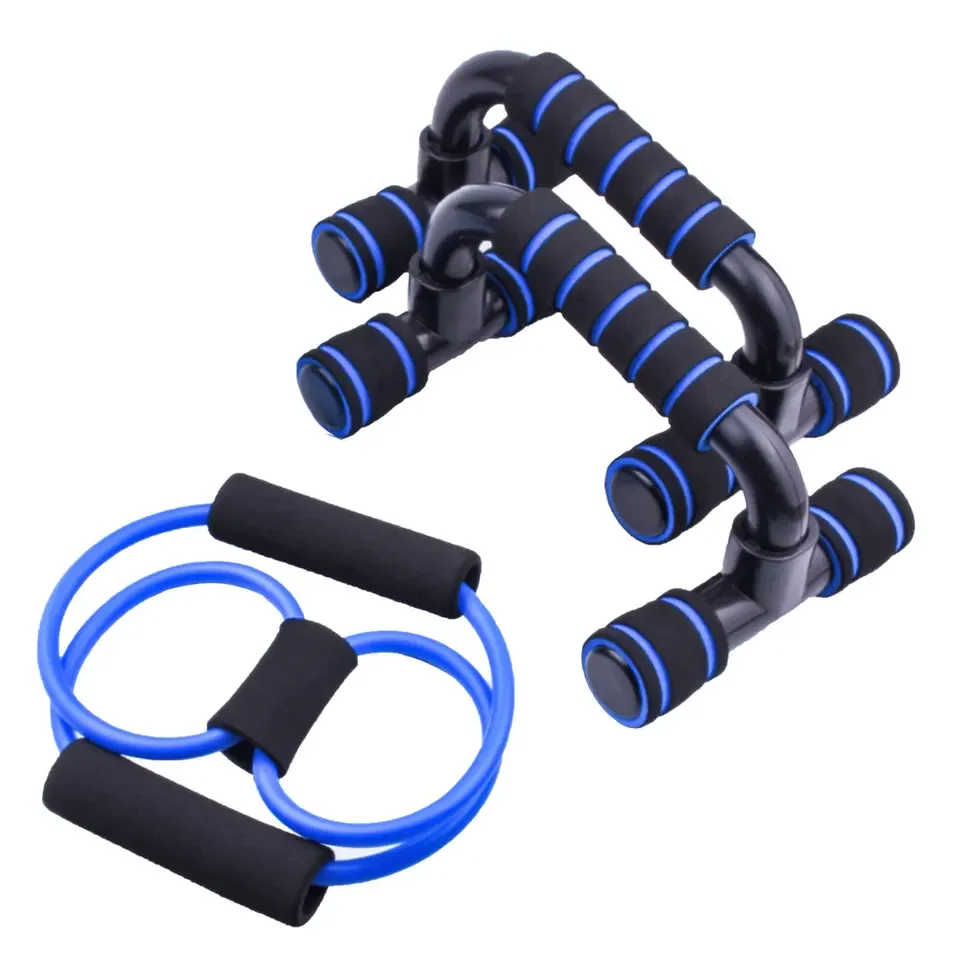 

Ab Wheel Set with Handgrip Pullers Jump Rope and Knee Pad Core Exercise Gear