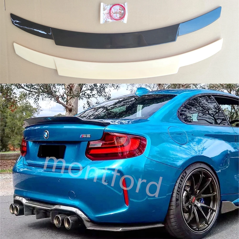 C74 styl Car Rear Trunk Spoiler Lip Boot Wing Lip For BMW F22 F87 M2 220i M235i 228i 2014 - UP  Car Tail Wing Decoration