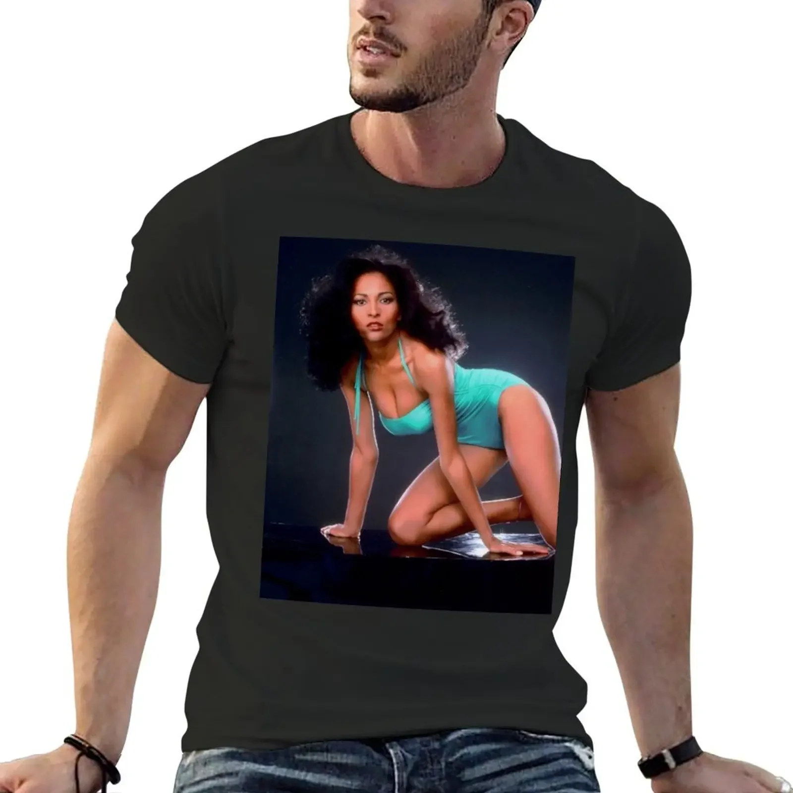 

Pam Grier T-Shirt vintage anime shirt anime t shirts mens plain t shirts