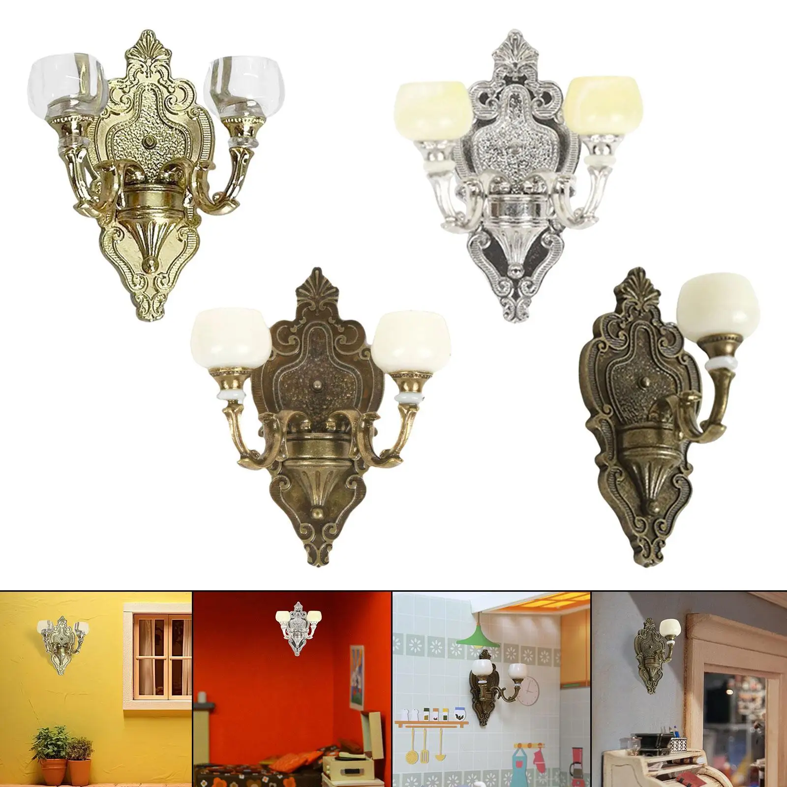 1:12 poppenhuis wandlamp poppenhuis meubilair voor woonkamer poppenhuis thuis