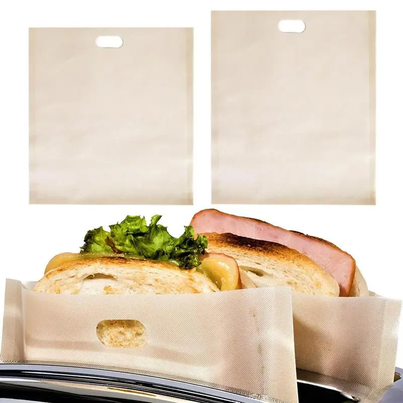 Reusable Storage Bag For Toasters Heat Resistant Grilled Cheese Toaster Handbas Non-Stick Food Bags For Sandwiches Panini 