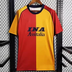 Serie A Roma Retro Jersey Totti Battistuta Nakata Hidesu Classic Home Football Uniform Men's Breathable Football Cycling Top